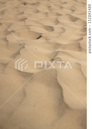 Tottori Sand Dunes, a sandy beach with beautiful wind ripples 132891489