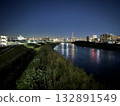 河邊的夜景 132891549