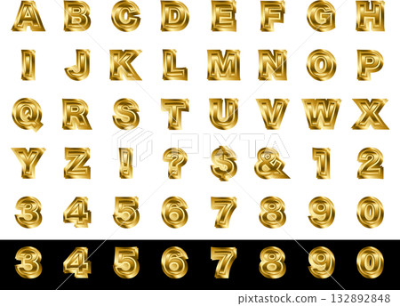 Alphabet, Shadow 2, Gold 1 Alphabet, Shadow 2, Gold 1 132892848