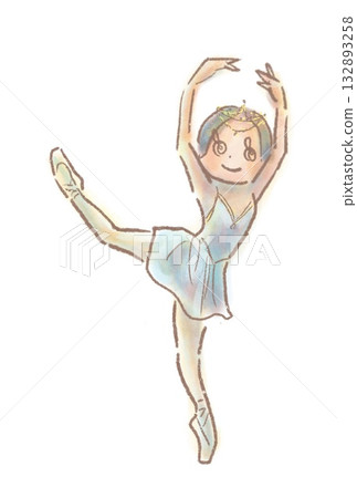 芭蕾舞者淺藍色 132893258