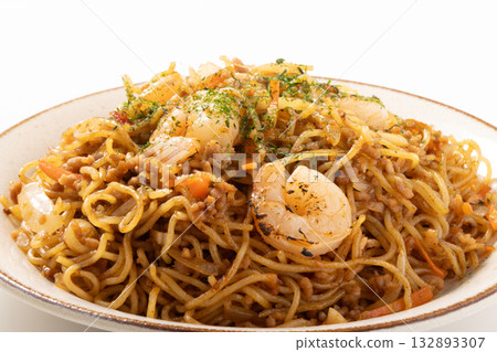 Shrimp sauce fried noodles Shrimp sauce fried noodles 132893307