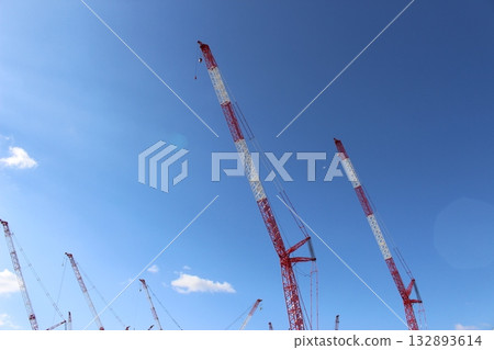 起重機，起重機林，大型建築工程 132893614
