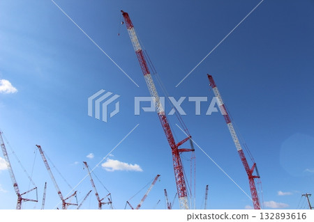 Cranes, Forest of Cranes, Large-scale Construction Work 132893616