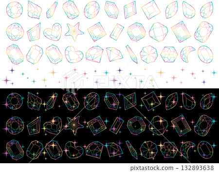Cut glass, light, 21 rainbow colors Cut glass, light, 21 rainbow colors 132893638