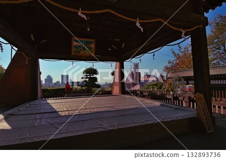 神戶北野天滿宮與藍天 132893736