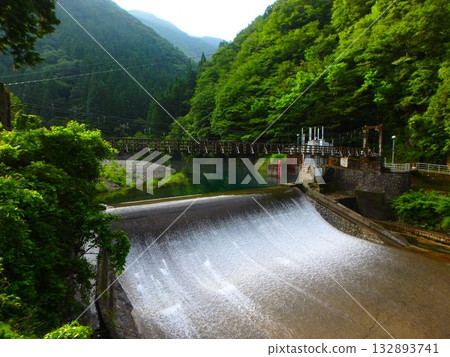 The deep green Neo River and its calm flowing waters The deep green Neo River and its calm flowing waters 132893741