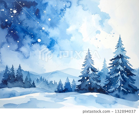 【雪夜靜謐】一幅以柔和色調繪製的雪景為背景的寧靜藝術作品,非常適合聖誕季。 【雪夜靜謐】一幅以柔和色調繪製的雪景為背景的寧靜藝術作品,非常適合聖誕季。 132894037