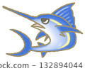 Swimming Marlin 132894044