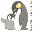 Penguin parent and child　 132894167