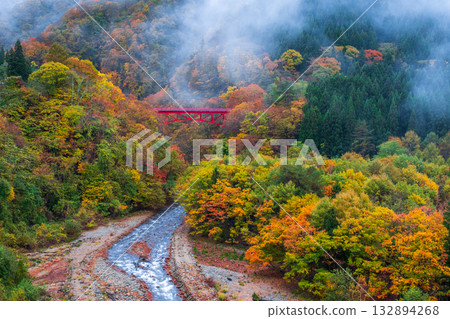 松川溪谷（秋季） 高山村 132894268