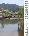 The townscape of Kinosaki Onsen and the Otani River, a tributary of the Maruyama River that flows through the center of the hot spring town, and the Taiko Bridge 132894443