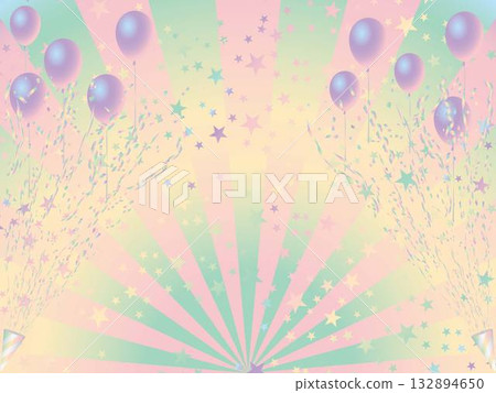 鞭炮、氣球、星星、20道彩虹 132894650