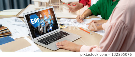 ERP enterprise resource planning software for brisk business 132895076