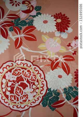 Antique kimono fabric Antique kimono fabric 132895086