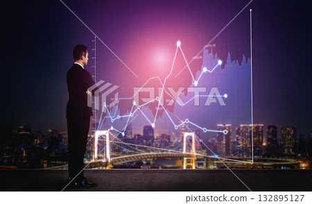 Businessman Analyzing Financial Data with Graphs in Urban Skyline, Modern Technology, and Data Visualization Concepts for Growth Insights Scalp Businessman Analyzing Financial Data with Graphs in Urban Skyline, Modern Technology, and Data Visualization Concepts for Growth Insights Scalp 132895127