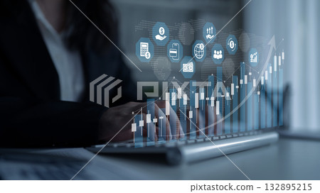 Financial growth and investment strategy analytics concept Parse Financial growth and investment strategy analytics concept Parse 132895215