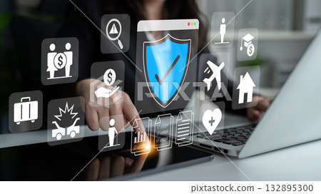 Insurance service digital interface concept Parse Insurance service digital interface concept Parse 132895300