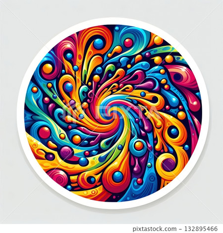 Abstract Digital Symphony in Vibrant Treble Clef with Sound Waves and Music Notes. 132895466