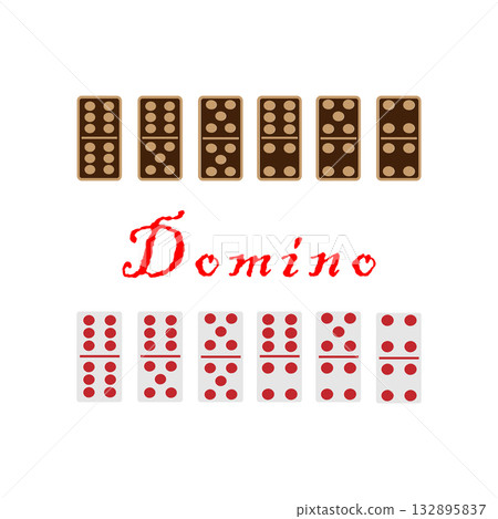 domino card icon, simple design domino card icon, simple design 132895837