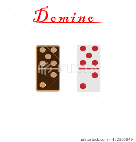 simple card design, five and two dots. 132895849