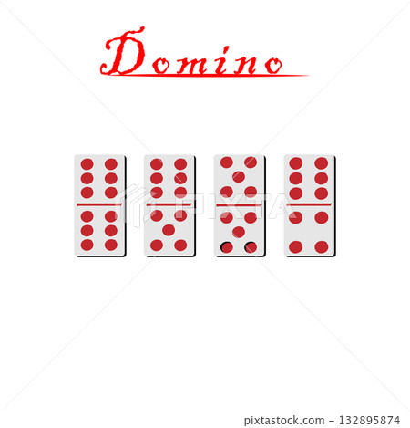 big cards, domino game, vectors icons big cards, domino game, vectors icons 132895874
