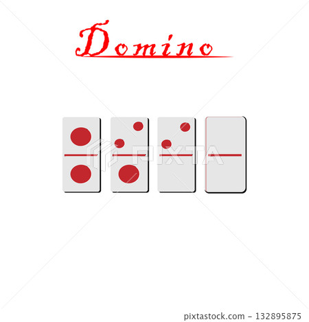 domino card icon small card, vectors illustration domino card icon small card, vectors illustration 132895875