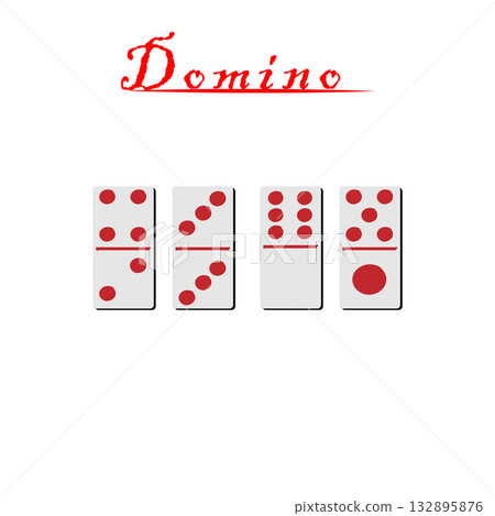red devil six domino card icon 132895876