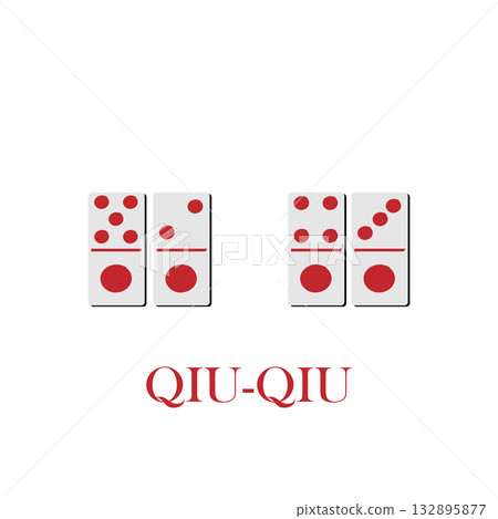 vectors illustration domino qiu-qiu, vectors illustration domino qiu-qiu, 132895877