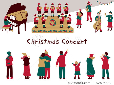 People enjoying a Christmas concert People enjoying a Christmas concert 132896889