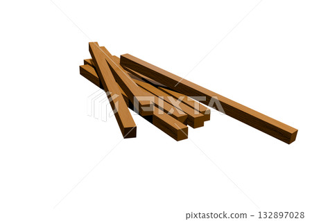 CG image of stacked lumber CG image of stacked lumber 132897028