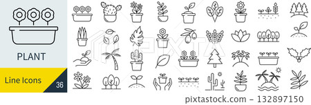 植物圖標集 132897150