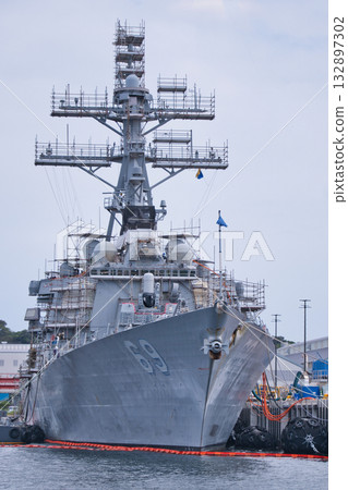 Ships anchored at Yokosuka Port 132897302