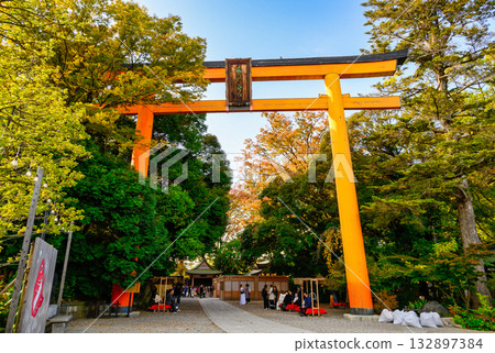 川越市川越冰川神社大鳥居 132897384