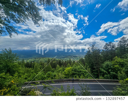 Mountain Horizons Road Through Majestic Peaks Mountain Horizons Road Through Majestic Peaks 132897457