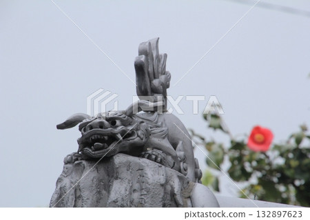 四國巡禮第63座寺廟吉祥寺的裝飾性屋瓦 132897623