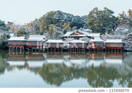 冬季長岡天滿宮金水亭 132898079