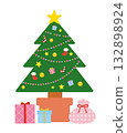 聖誕樹和許多禮物 132898924