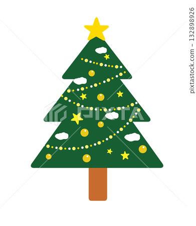 Simple and stylish Christmas tree 132898926