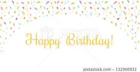 Happy Birthday Confetti Greeting Card Happy Birthday Confetti Greeting Card 132900932