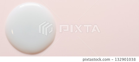 White cosmetic product. Face serum or cleanser gel or body moisturizing gel. 132901038