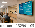 Digital signage installed in a hospital 132901105
