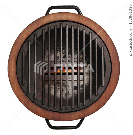 Empty Round Charcoal Grill 132901356