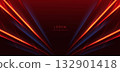 Glowing neon blue and red with lighting effect sparkle on red background. Speed movement concept. 132901418