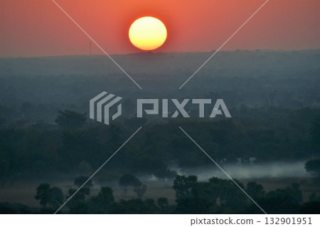 Sunrise, view from Bagan Viewing Tower, Bagan, Myanmar Sunrise, view from Bagan Viewing Tower, Bagan, Myanmar 132901951