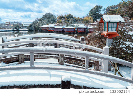 冬季長岡天滿宮金水亭 132902134