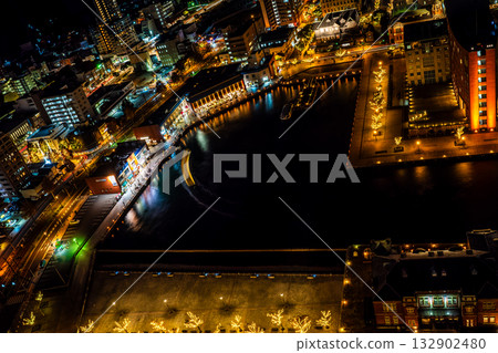Mojiko Retro Romantic Lanterns From inside the Mojiko Retro Observation Room [Kitakyushu City, Fukuoka Prefecture] 132902480