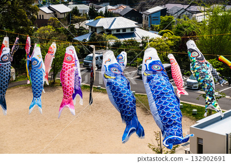 東長崎中里親愛公園的鯉魚旗【長崎縣長崎市】 東長崎中里親愛公園的鯉魚旗【長崎縣長崎市】 132902691