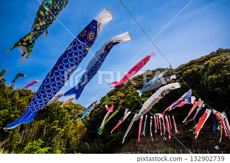 Carp streamers at Nakazato Fureai Park in Higashi-Nagasaki [Nagasaki City, Nagasaki Prefecture] 132902739