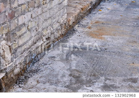 Preparations for the renovation and repair of an old brick building Preparations for the renovation and repair of an old brick building 132902968