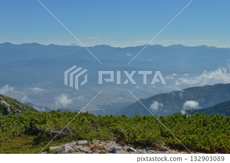 Late Autumn: Autumn leaves in the Central Alps 132903089